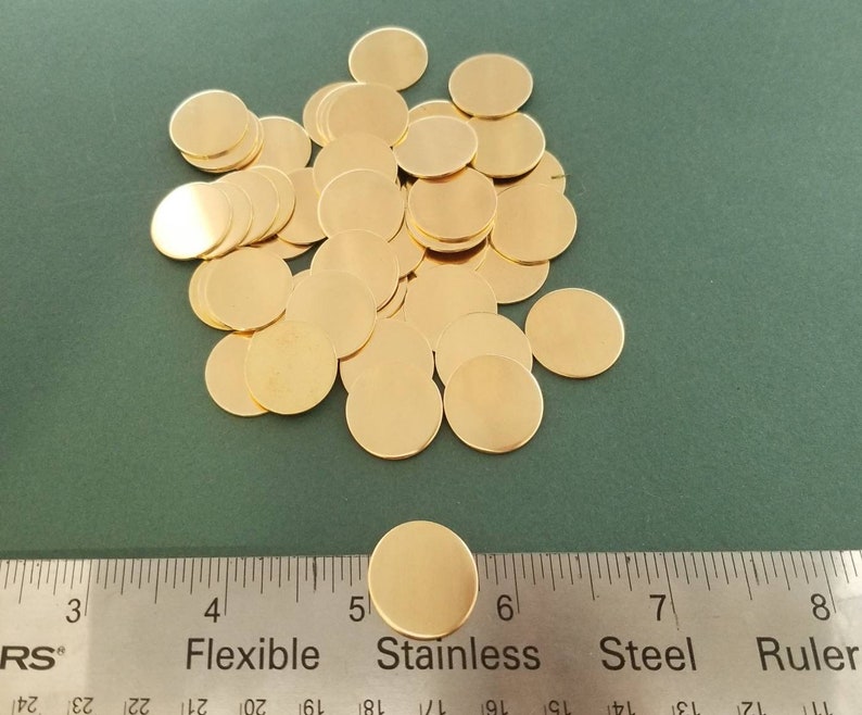 3/4 NUGOLD 18 G. Stamping Disc Blanks 3/4 Round Etsy