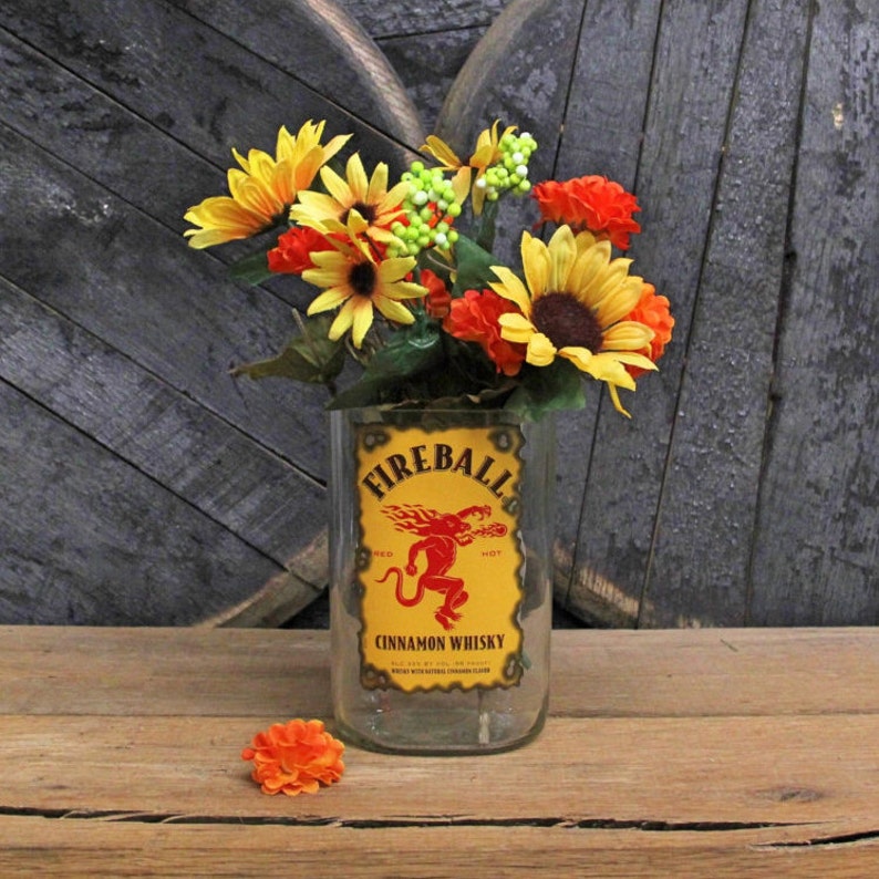 Fireball Whisky Utensil Holder Ice Bucket Centerpiece Vase Etsy