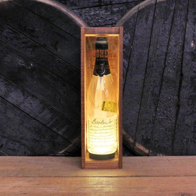 Booker's Bourbon Display Box Lamp Gift For Men Whiskey Etsy