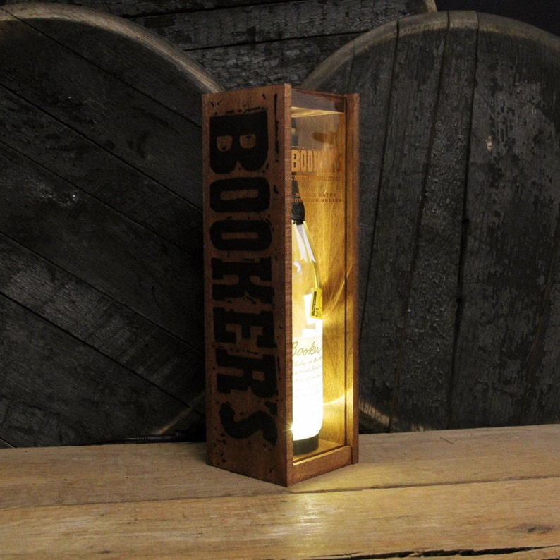 Booker's Bourbon Display Box Lamp Gift For Men Whiskey Etsy