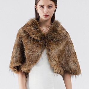 Faux Fur Capelet for Autumn & Winter Wedding
