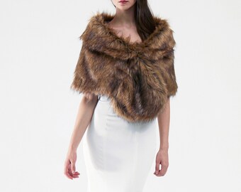 brown fur wrap
