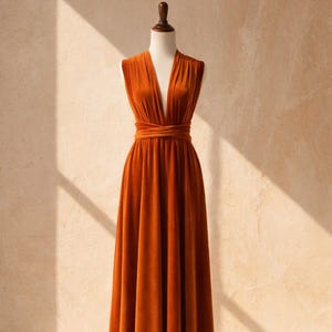 Burnt Orange Velvet Maternity Dress - Etsy UK