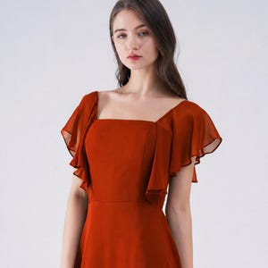 etsy burnt orange bridesmaid dress Cheap Bridesmaid Dresses Burnt Orange Mermaid off Shoulder high Slit D   MyChicDress