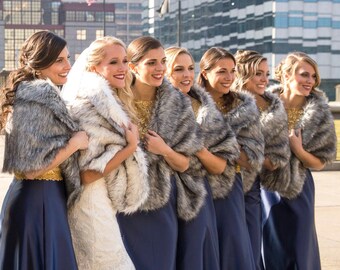 formal faux fur wraps