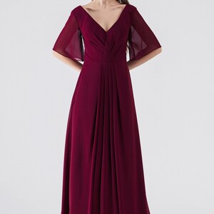 plus size bridesmaid dresses wine color Wholesale Bridesmaid Dresses for Women Plus Size Long Lace Sleeve