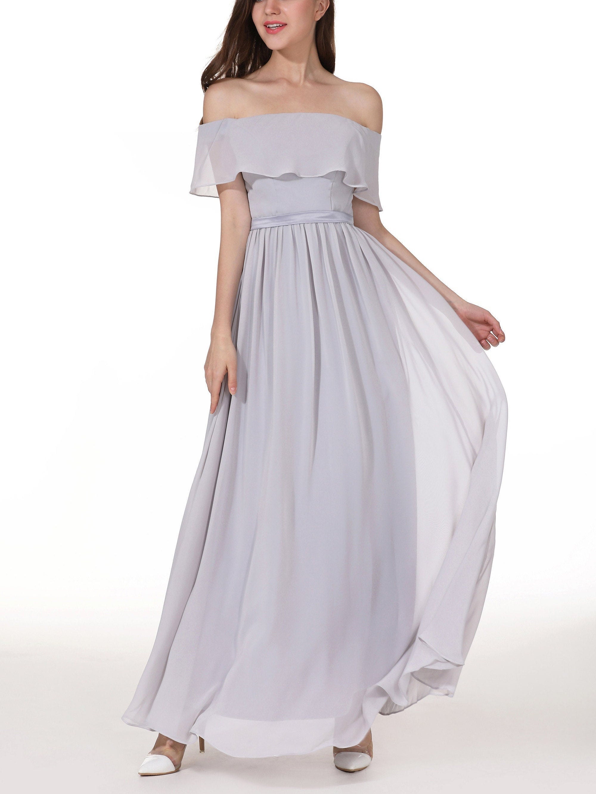 chiffon shell party dress