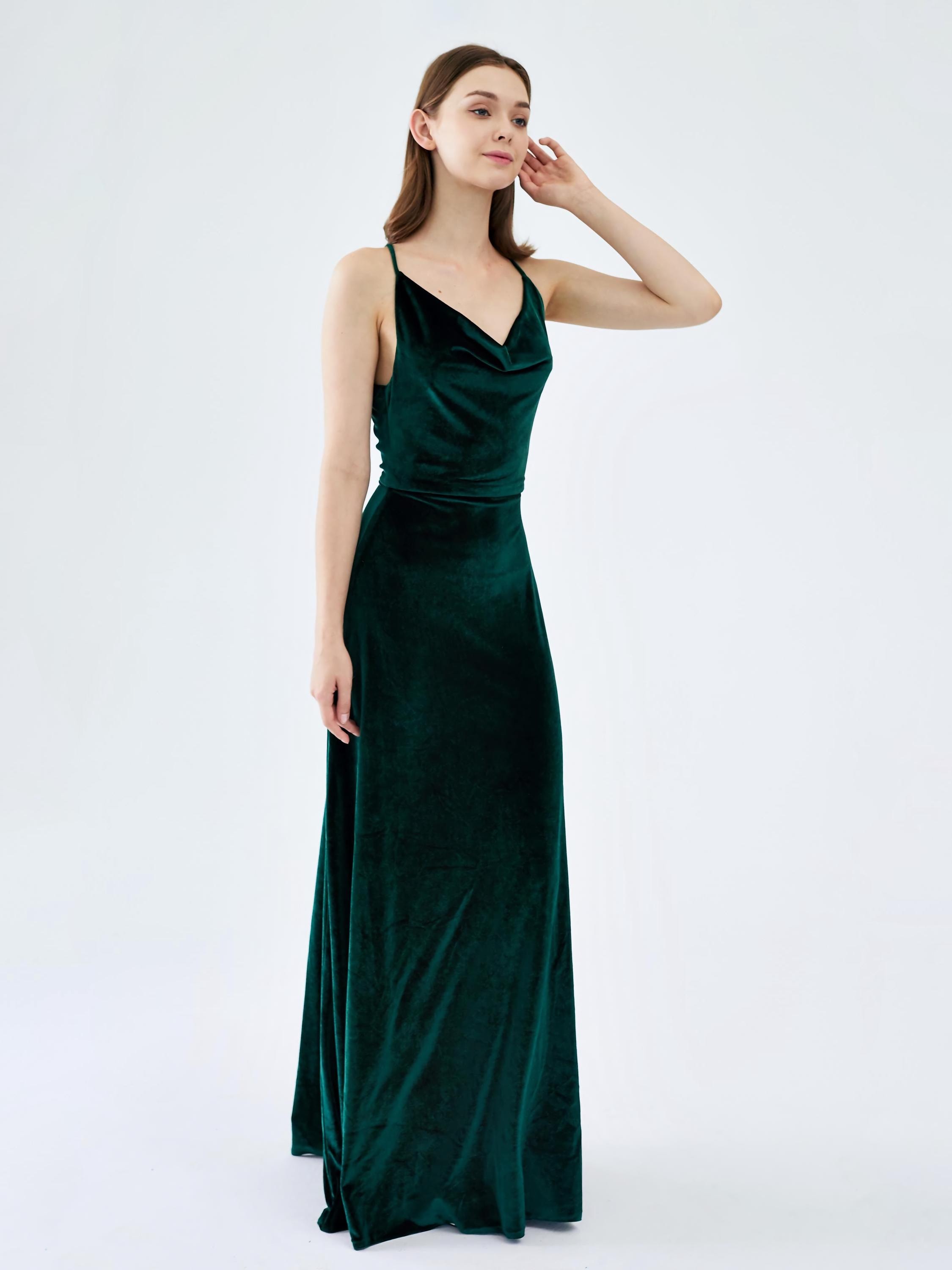 sachin and babi light blue dress Emerald Green Junior Bridesmaid Dress