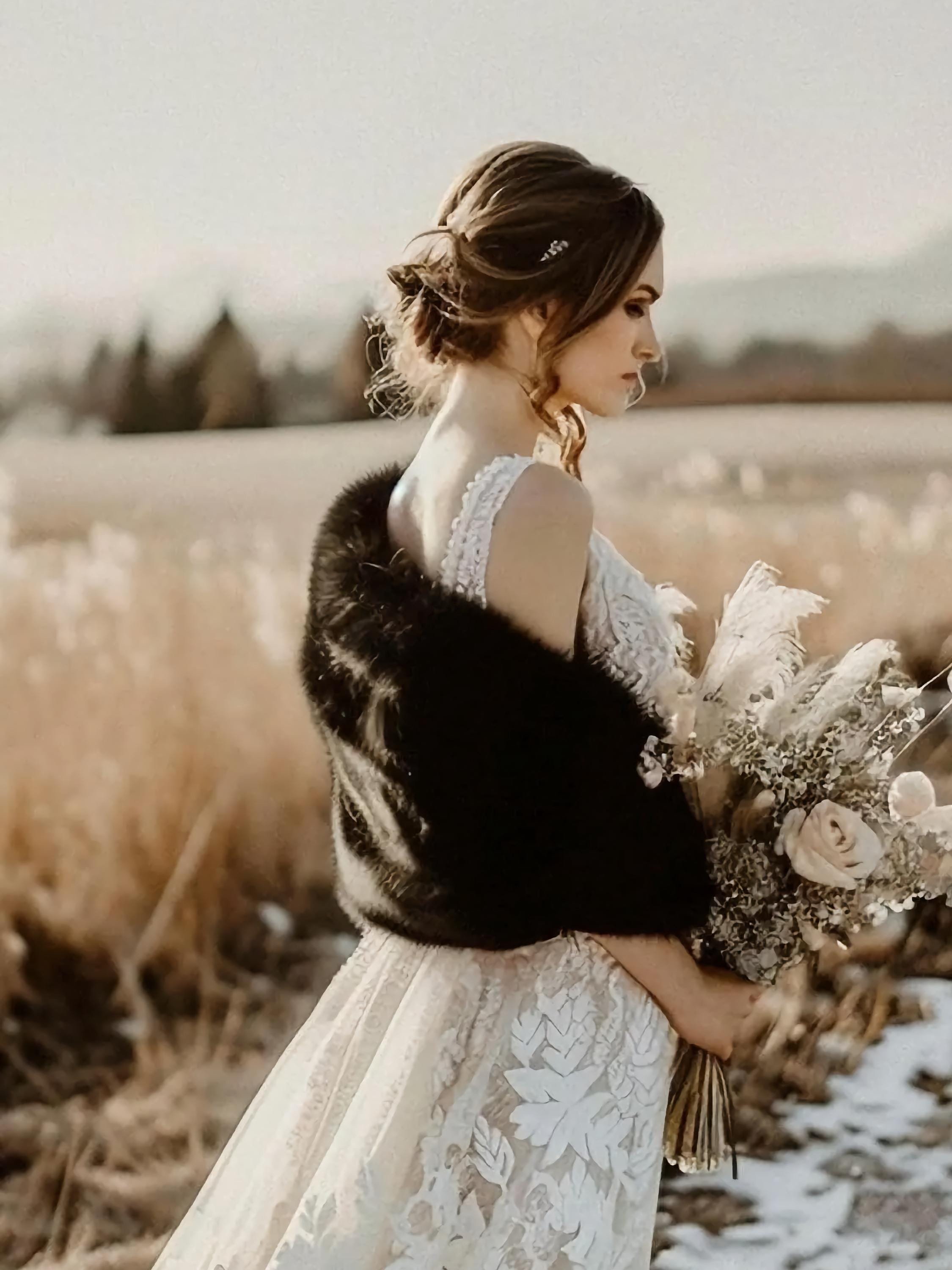 Formal faux fur wraps hotsell
