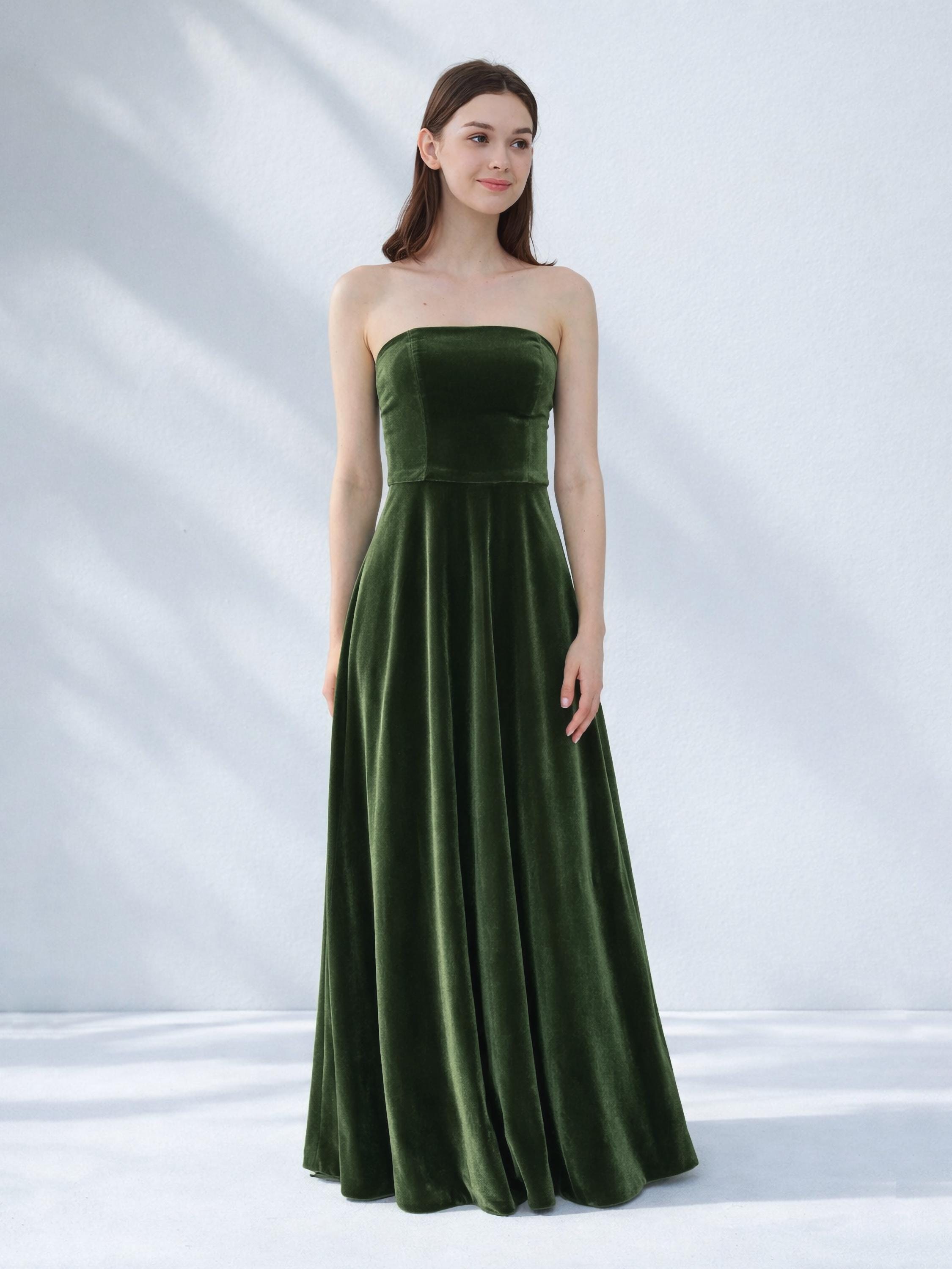 slim fit dress slacks Velvet Dress BLOODLE$$ Green Club Dress / S main image 0