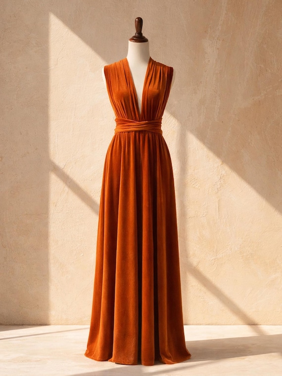 burnt orange velvet maternity dress strapless open back dress Dark Yellow Velvet Button Down Maternity Mini Dress PinkBlush