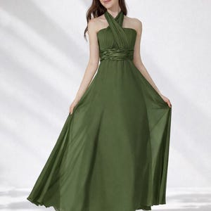 chiffon multiway dress Multiway Straps Light Blue Chiffon Bridesmaid Dress