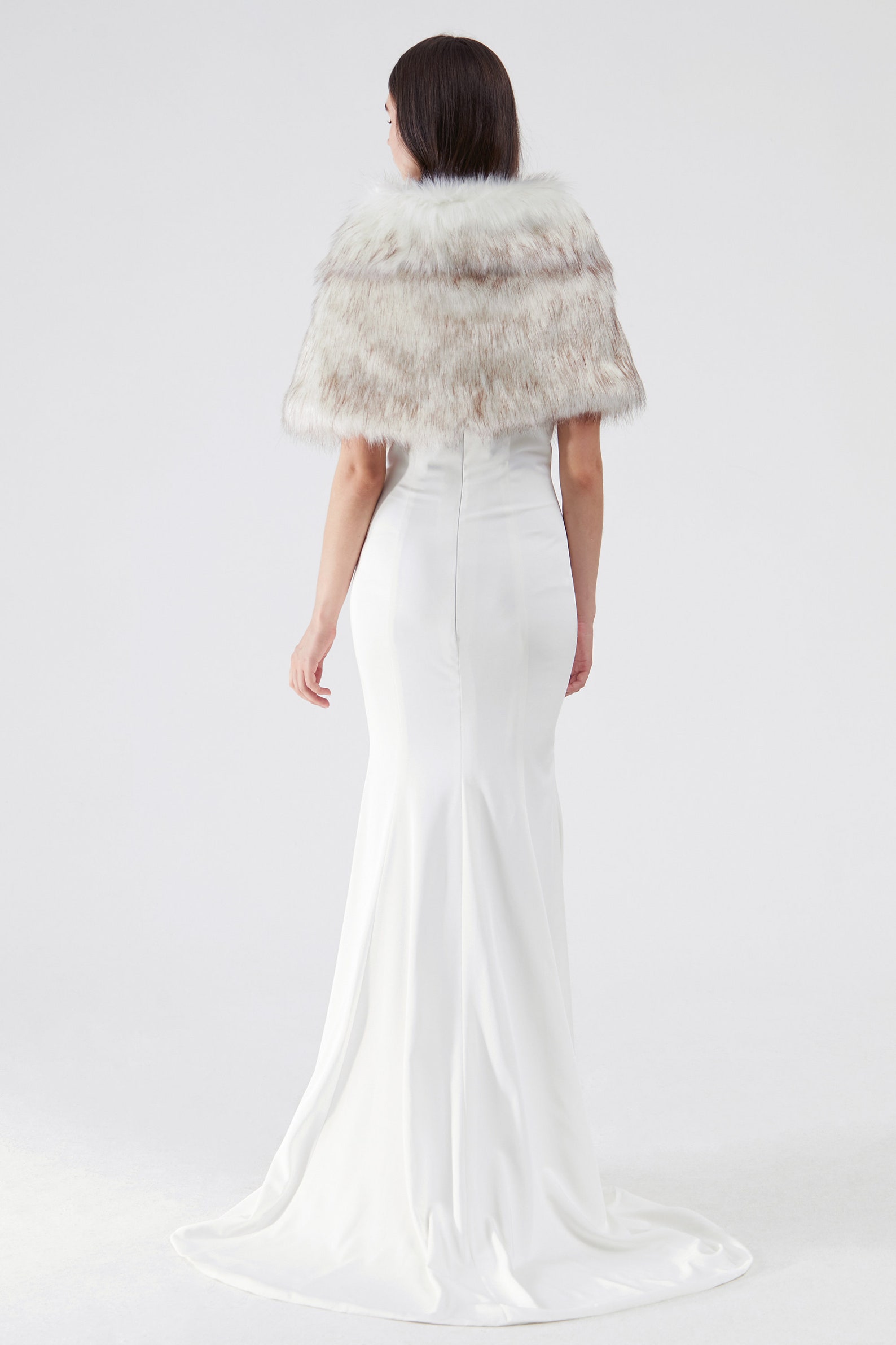 fur shawl for bride
