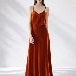 burnt orange velvet dress plus size Burnt Orange Velvet Plus Size Dress