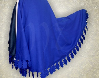 Gothic Cloak with Dagged Hem, Medieval  Woolen Coat, 14th-15th Century Pilgrim Cape