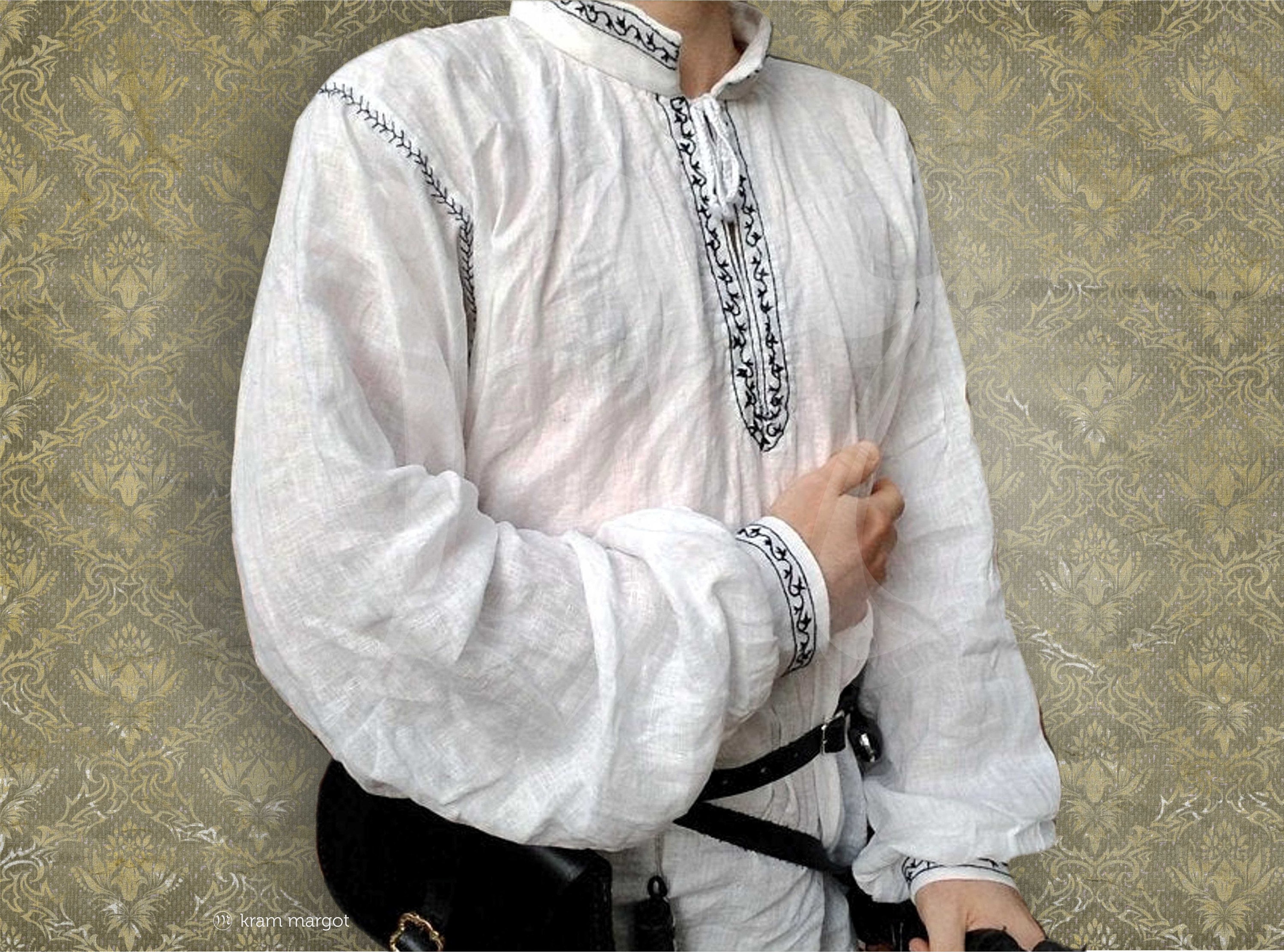 Custom Renaissance Leinen Shirt, 16th-17th Century Hand 