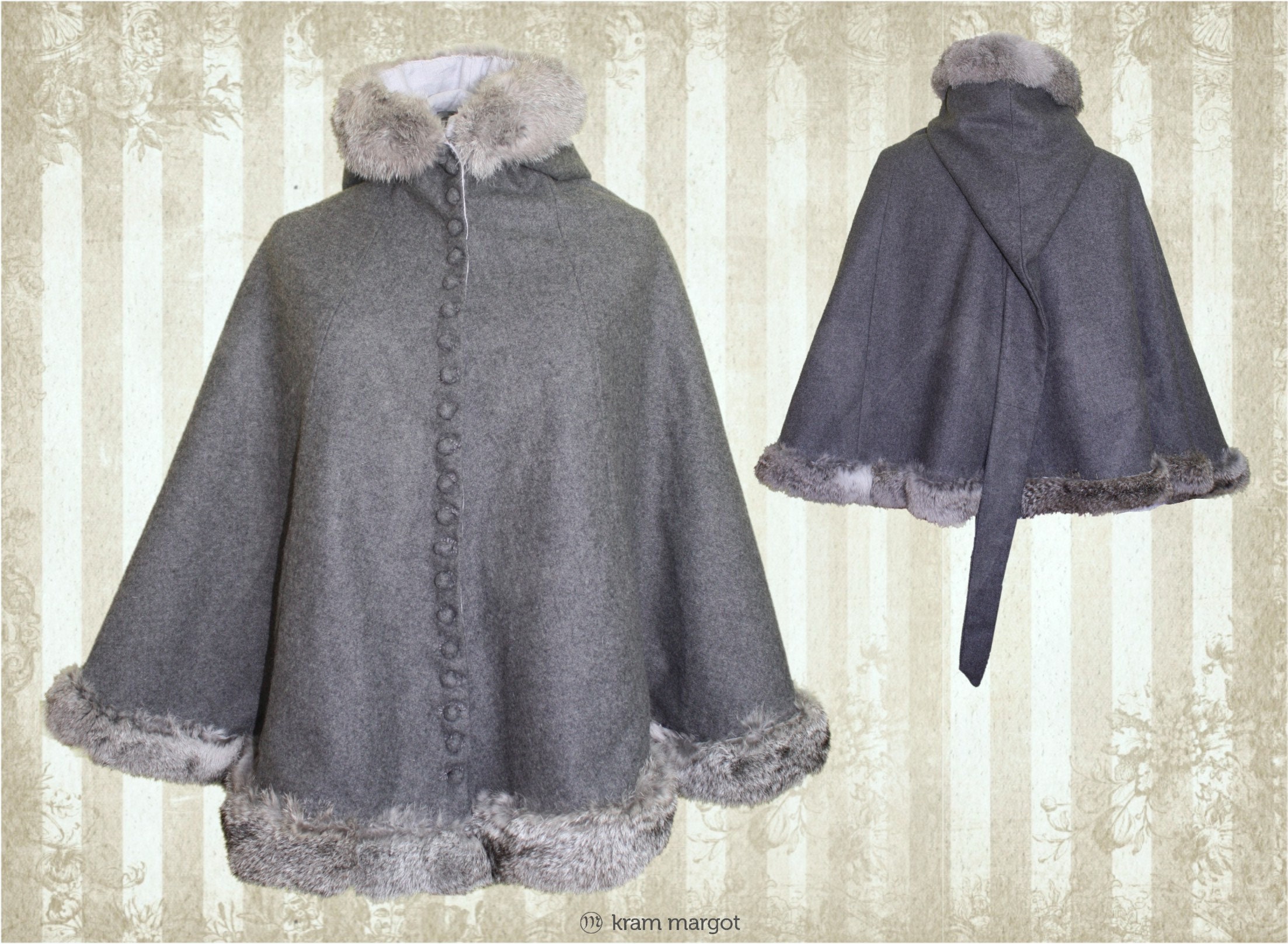 Capa de lana con capucha para mujer, capa de invierno para novia, talla  grande, abrigo grueso, medieval, renacentista, disfraz de Halloween