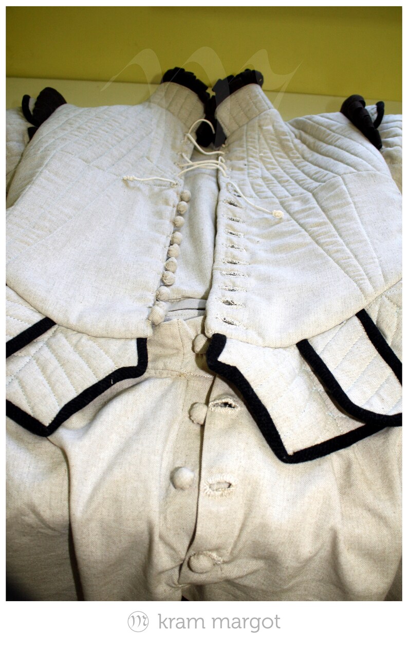 A historical fencing padded jacket. Doublet XVI century. Etsy