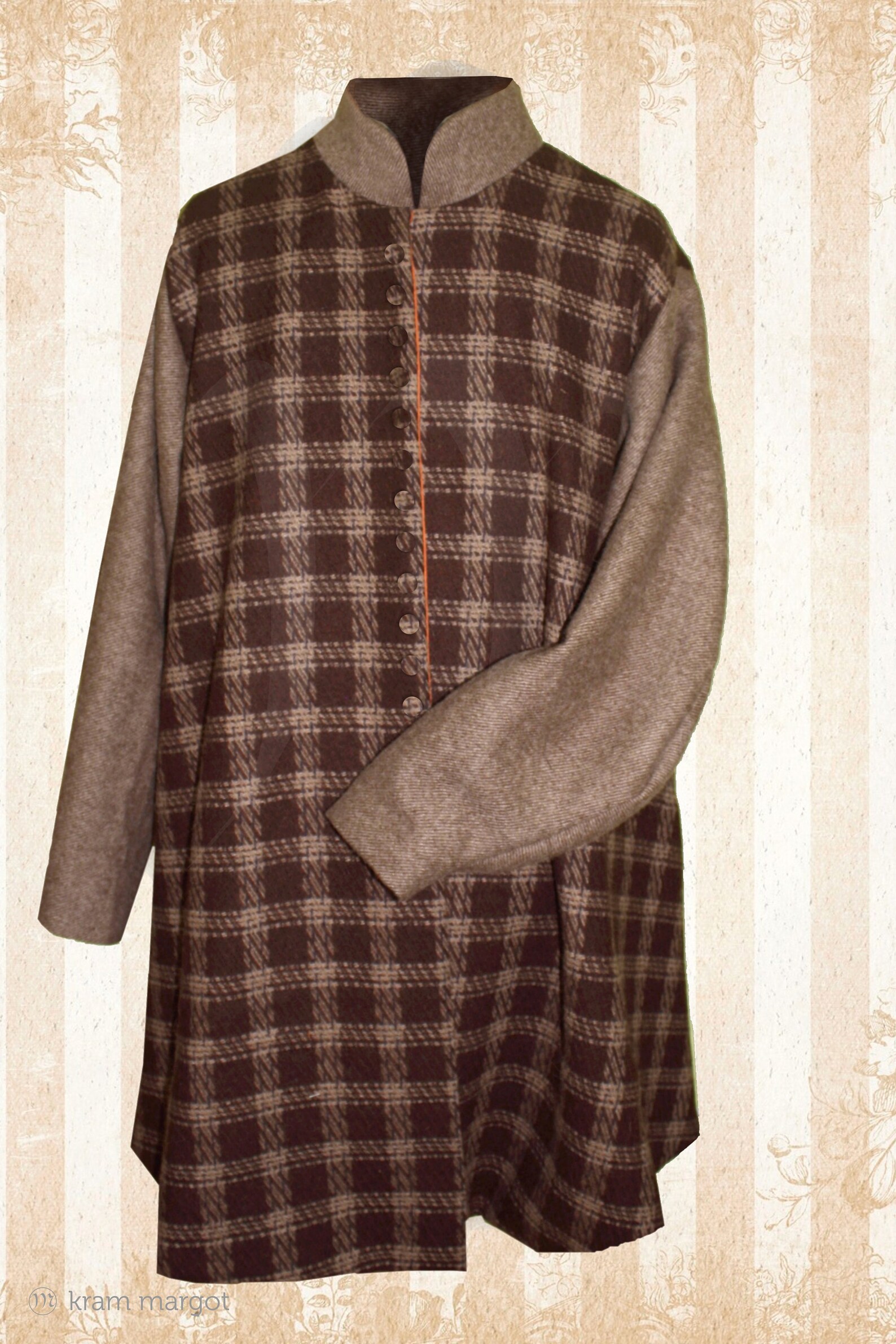 Medieval Worker Robe Custom Medieval Men's Robe, 14th-15th Centuries Working Garment - Etsy