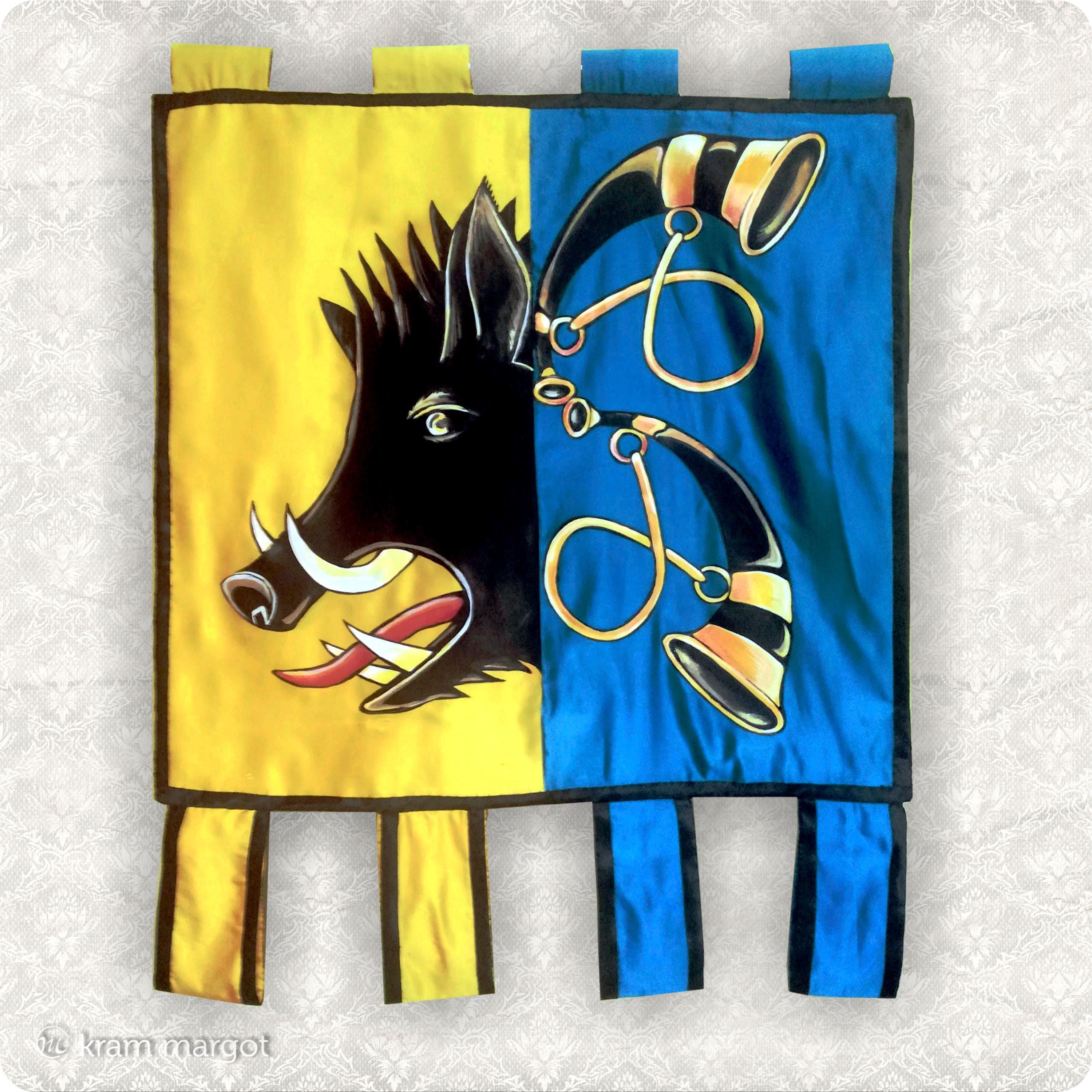Hand-painted Heraldic Flag, Custom Pure Silk Banner - Etsy