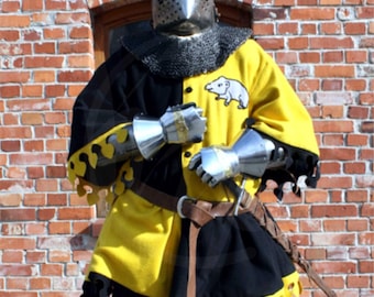 Medieval Waffenrock with Daggers, 12th-16th Century Coat of Arms Surcoat