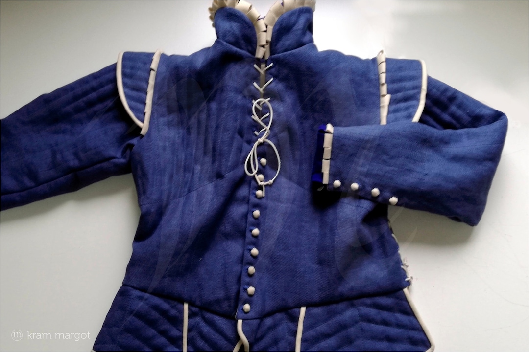 Wams, Tailormade Arming Jerkin, Fencing, Baroque Attire, Padded