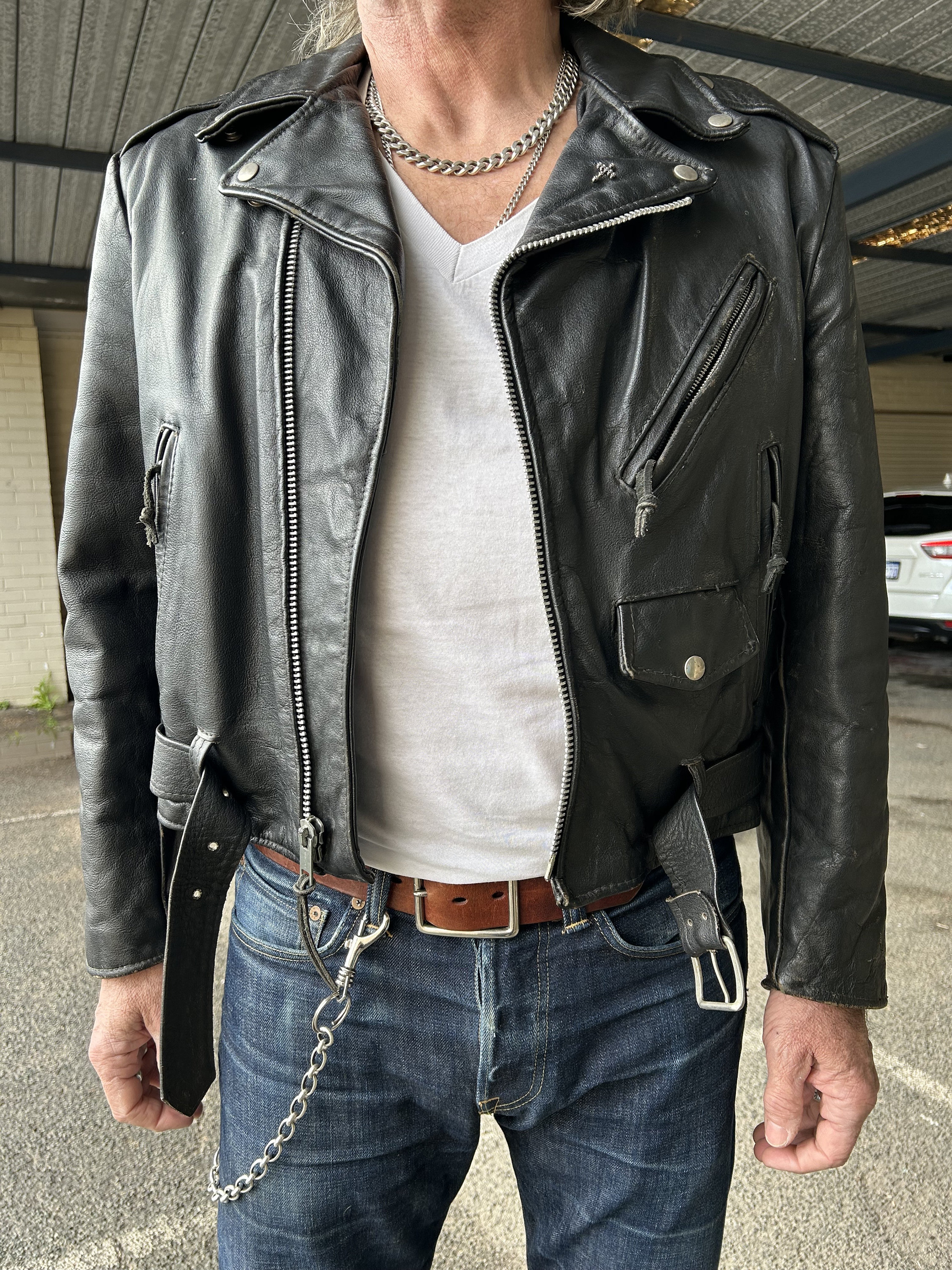 Vintage EXCELLED Leather Biker Jacket - Etsy
