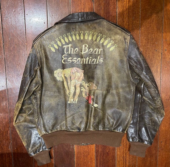 Air Force/ U.S. Army Vintage A2 With Illustrated Back - Etsy Norway