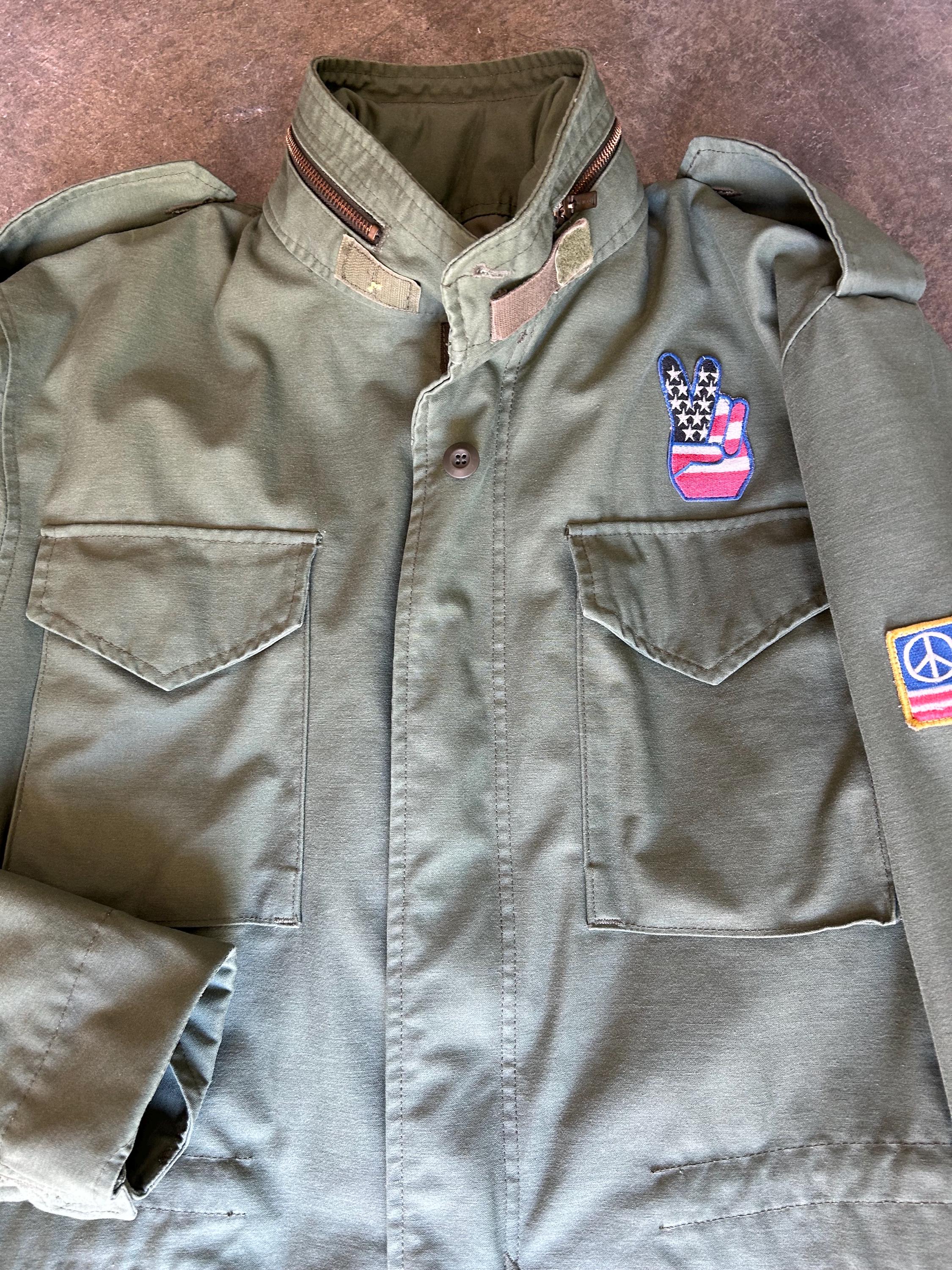 Alpha Industries Military Jacket With Patches - Etsy