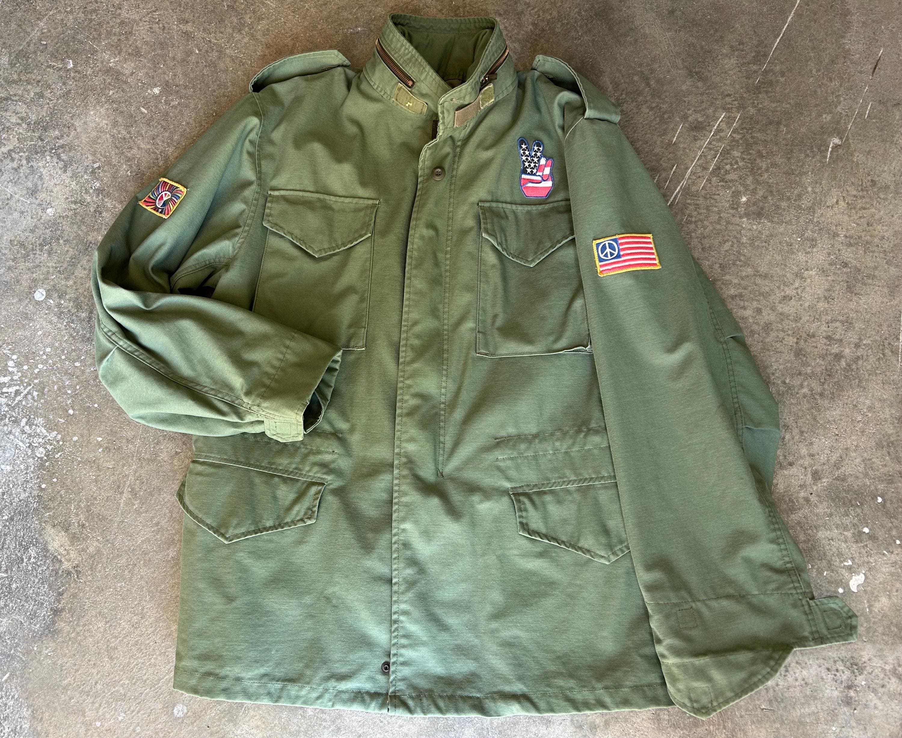 Alpha Industries Military Jacket With Patches - Etsy