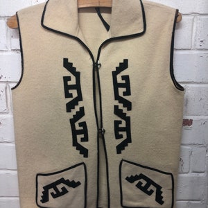 Vintage sleeveless wool jacket