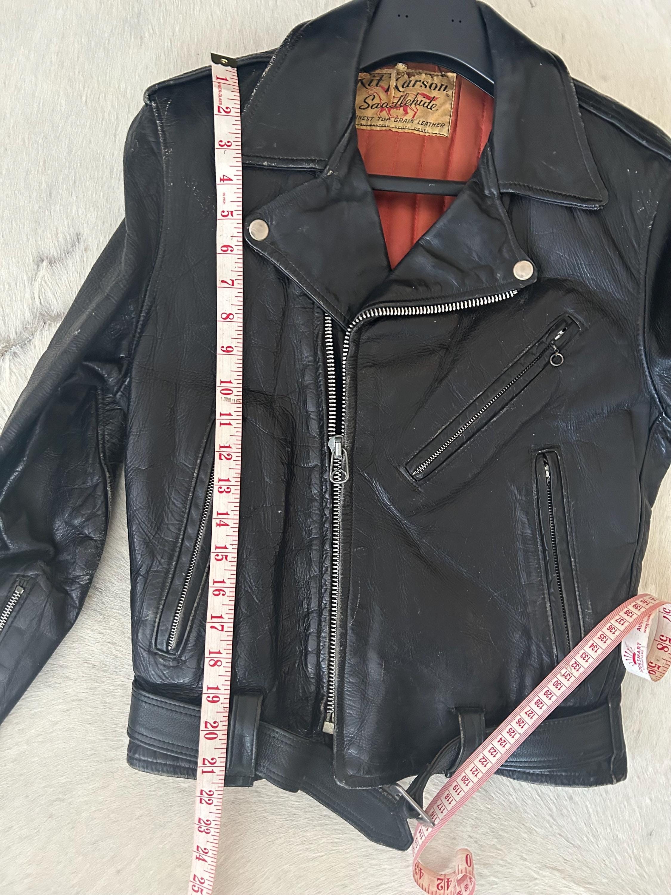 1950's Vintage, KIT KARSON Leather Motorcycle Jacket - Etsy Denmark