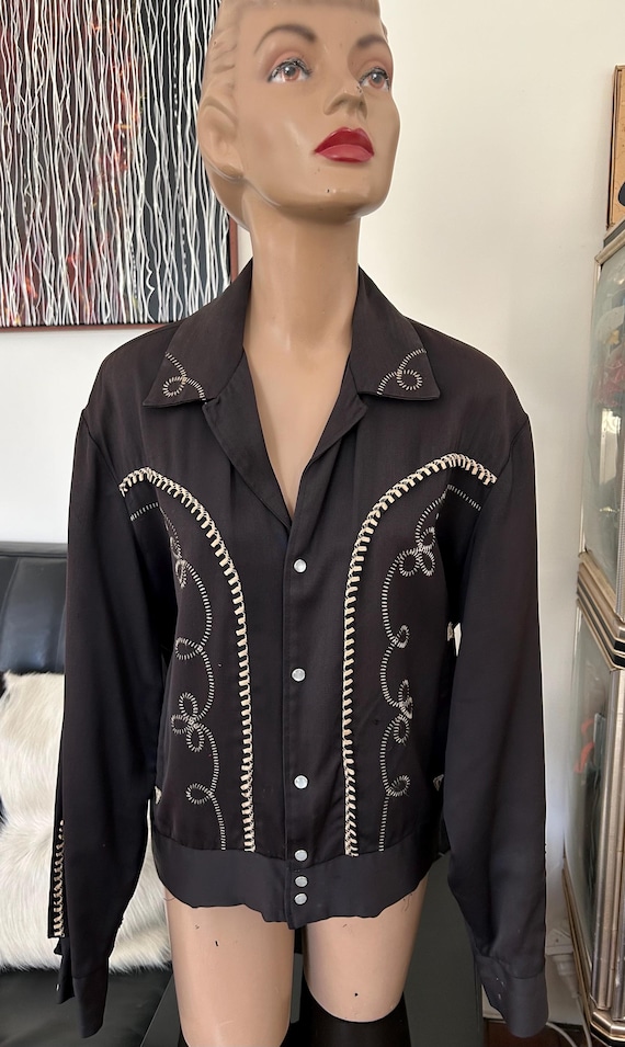 トップス 70s VINTAGE H bar C Western shirt jacket Original Vintage “H Bar C” Western Jacket - Etsy