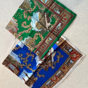 Two vintage Rome souvenir scarves