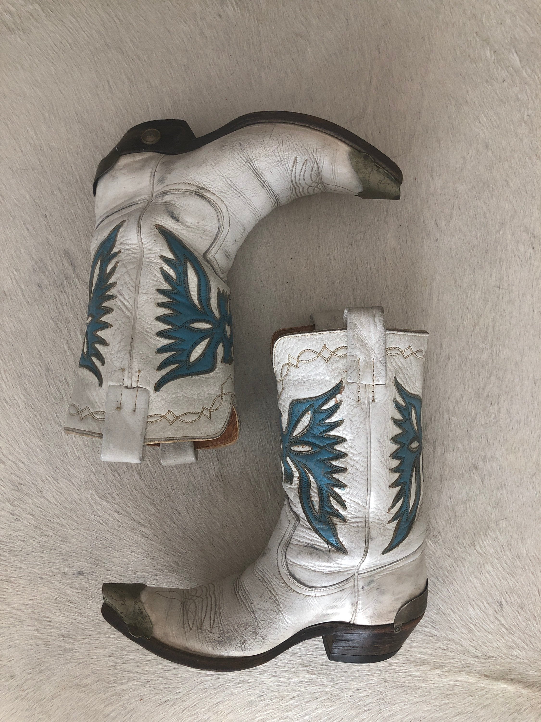 Frye Vintage Turquoise Eagle Boots - Etsy