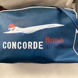 1970’s era Concorde British Airways travel bag