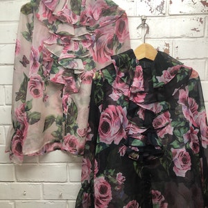 Stunning sheer frill shirt NEW