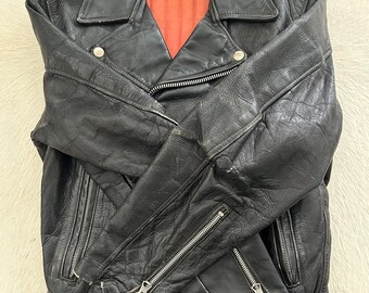 1950年代ヴィンテージ、KIT KARSON レザーライダースジャケット - Etsy