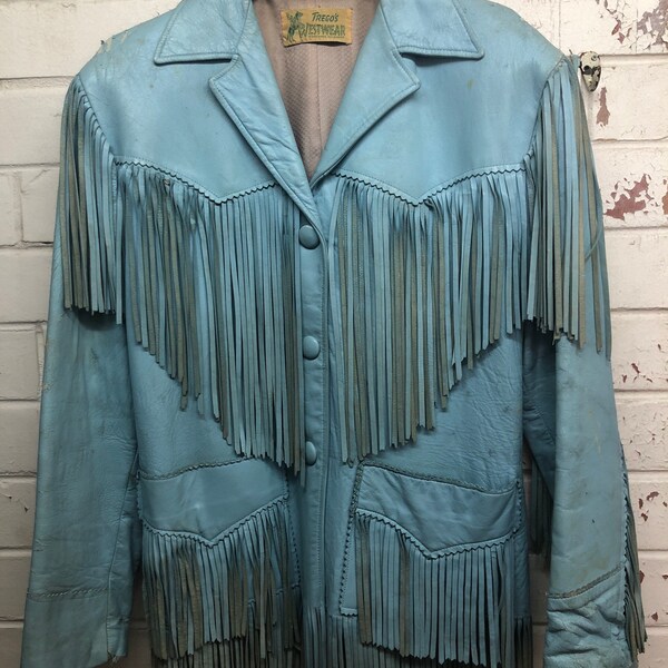 1940’s/ 50’s Blue Trego’s Westwear fringe jacket