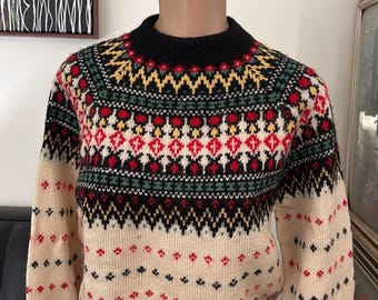 Vintage Saks Fifth Avenue Hand Knit Wool Sweater in Size L/XL - Etsy