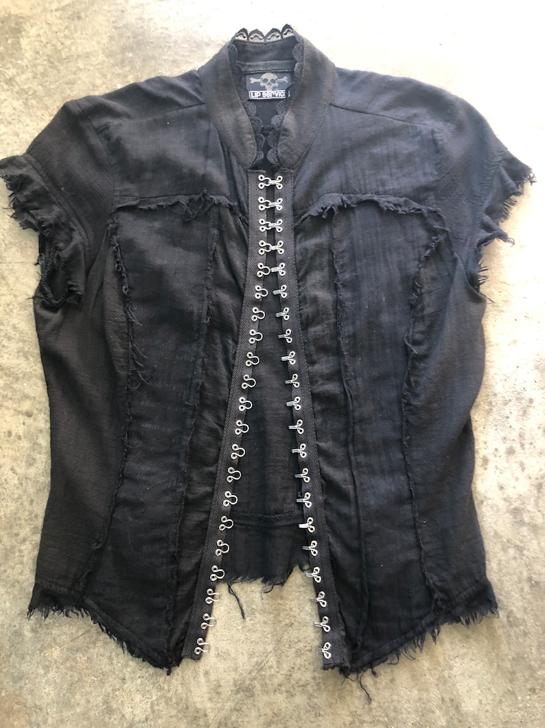 Punk black top KF90797