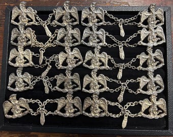 Juego de 10 adornos de metal plateado para pantalón mexicano