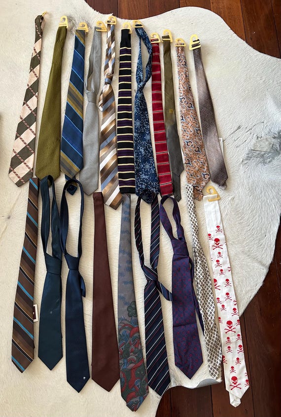 A Collection of 20 Vintage Ties - Etsy