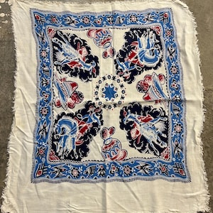 Vintage Western print scarf