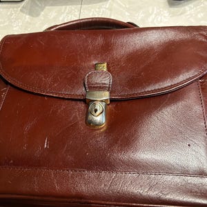 Vintage Viali Tasche aus weinrotem Leder