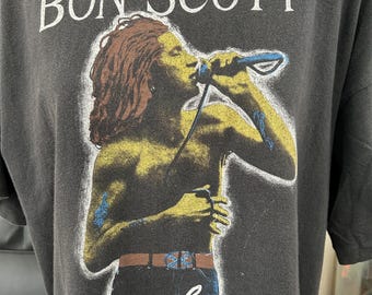 Camiseta vintage de Bon Scott "La Leyenda" de los años 80