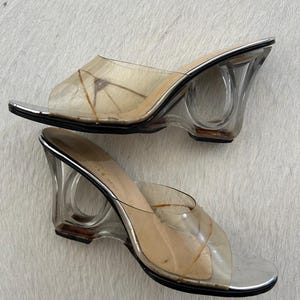 Vintage Schuhe mit Lucite-Absatz
