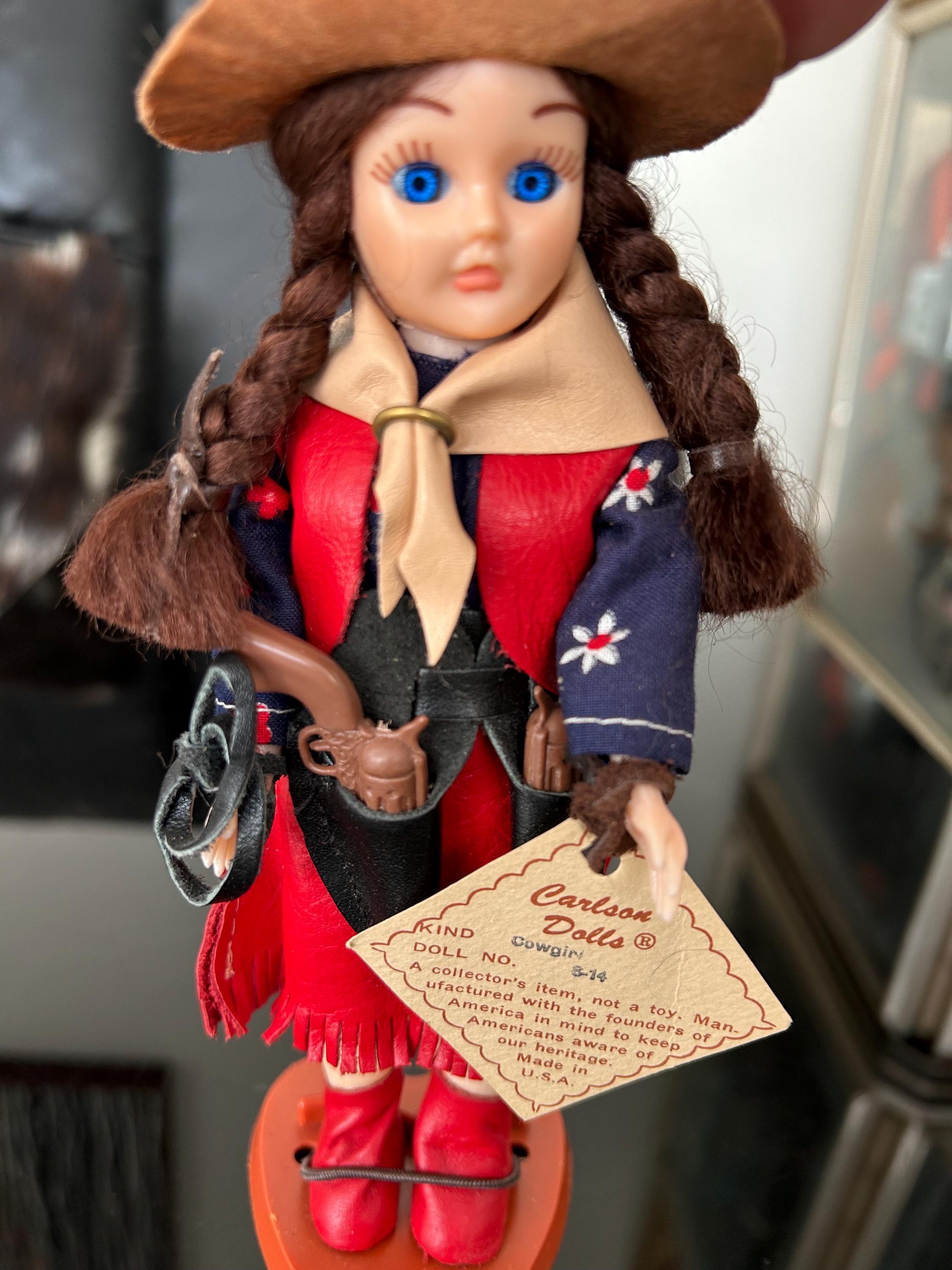 Carlson Collectors Cowgirl and Pioneer Boy Dolls - Etsy