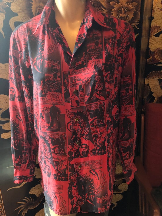 90's Vintage Jean Paul Gaultier Virus Man Shirt - Etsy