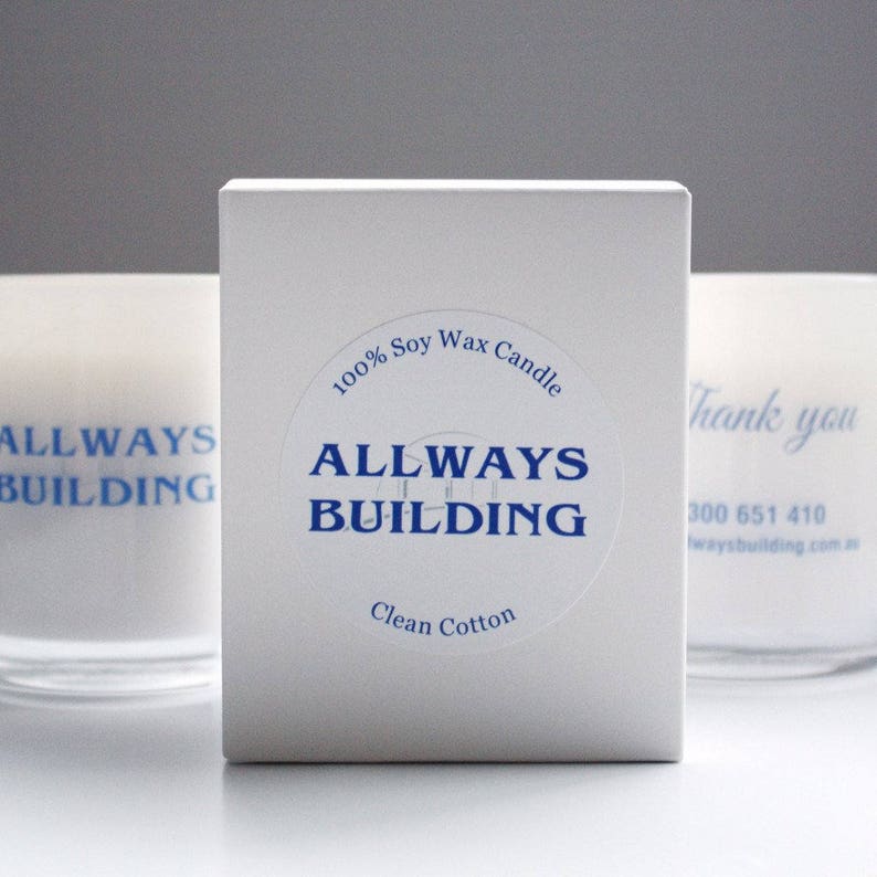 Personalised Logo Candle Custom Corporate Gift Events Customer Gift Thank you image 5